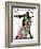 "Silhouette Maker" Saturday Evening Post Cover, September 24,1927-Norman Rockwell-Framed Giclee Print