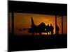Silhouette of a Chilean Air Force F-16C Block 50 at Natal Air Force Base, Brazil-Stocktrek Images-Mounted Photographic Print