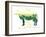 Silhouette of a Cow Combined with the Rural Landscape on a White Background and Inscriptions.-Rustic-Framed Art Print