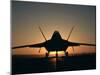 Silhouette of a F-22 Raptor-Stocktrek Images-Mounted Photographic Print