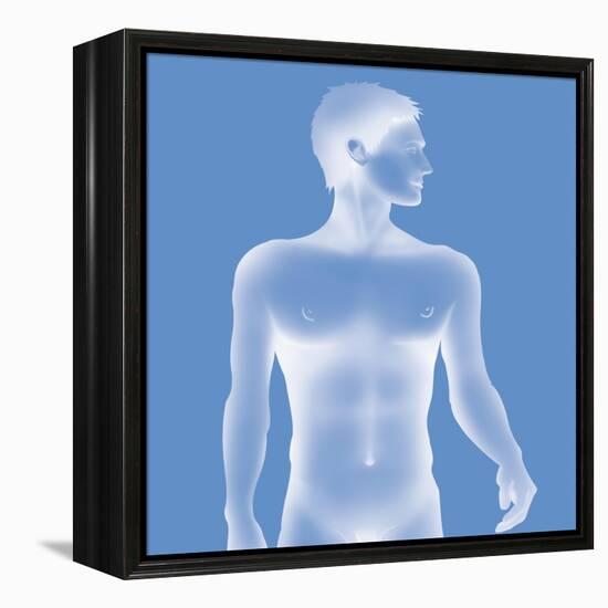 Silhouette of a Man-Caroline Arquevaux-Framed Premier Image Canvas