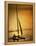 Silhouette of a Sailboat in the Sea-null-Framed Premier Image Canvas