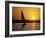 Silhouette of a traditional Egyptian Falucca, Nile River, Luxor, Egypt-Janis Miglavs-Framed Photographic Print