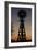 Silhouette of a Traditional Windmill at Sunset, Amarillo, Texas, Usa-Natalie Tepper-Framed Photo