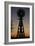 Silhouette of a Traditional Windmill at Sunset, Amarillo, Texas, Usa-Natalie Tepper-Framed Photo