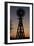 Silhouette of a Traditional Windmill at Sunset, Amarillo, Texas, Usa-Natalie Tepper-Framed Photo