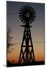 Silhouette of a Traditional Windmill at Sunset, Amarillo, Texas, Usa-Natalie Tepper-Mounted Photo