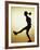 Silhouette of a Young Woman Exercising-null-Framed Photographic Print