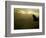 Silhouette of Bald Eagle Flying Against Mountains and Sky, Homer, Alaska, USA-Arthur Morris-Framed Photographic Print