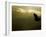 Silhouette of Bald Eagle Flying Against Mountains and Sky, Homer, Alaska, USA-Arthur Morris-Framed Photographic Print