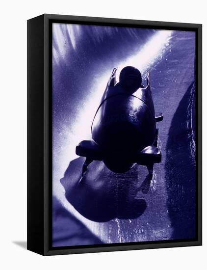 Silhouette of Bobsled in Action, Park City, Utah, USA-Chris Trotman-Framed Premier Image Canvas