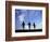 Silhouette of Children Playing Outdoors-Mitch Diamond-Framed Photographic Print