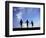 Silhouette of Children Playing Outdoors-Mitch Diamond-Framed Photographic Print