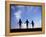 Silhouette of Children Playing Outdoors-Mitch Diamond-Framed Premier Image Canvas