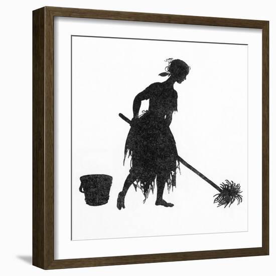 Silhouette of Cinderella-Arthur Rackham-Framed Art Print