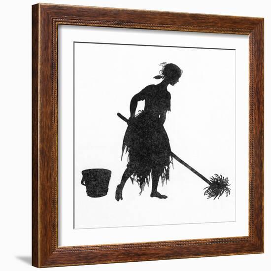 Silhouette of Cinderella-Arthur Rackham-Framed Art Print