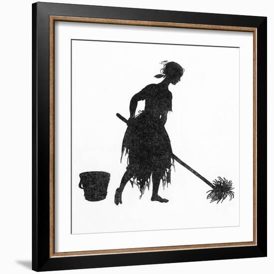 Silhouette of Cinderella-Arthur Rackham-Framed Art Print