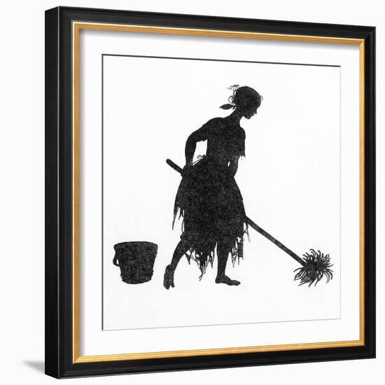 Silhouette of Cinderella-Arthur Rackham-Framed Art Print