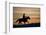 Silhouette of Cowboy in Wyoming-Darrell Gulin-Framed Photographic Print