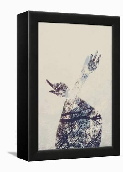 Silhouette of Female Figure-Carolina Hernandez-Framed Premier Image Canvas