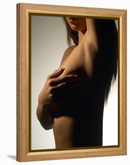 Silhouette of Female Nude-null-Framed Premier Image Canvas