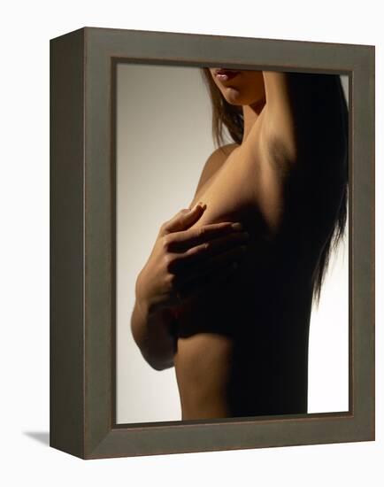 Silhouette of Female Nude-null-Framed Premier Image Canvas