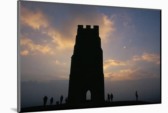 Silhouette of Glastonbury Tor, Somerset, England, U.K.-Julia Bayne-Mounted Photographic Print