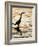 Silhouette of Great Blue Heron in Water at Sunset, Sanibel Fishing Pier, Sanibel, Florida, USA-Arthur Morris.-Framed Photographic Print