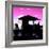 Silhouette of Life Guard Station at Sunset - Miami-Philippe Hugonnard-Framed Photographic Print