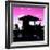 Silhouette of Life Guard Station at Sunset - Miami-Philippe Hugonnard-Framed Photographic Print