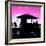 Silhouette of Life Guard Station at Sunset - Miami-Philippe Hugonnard-Framed Photographic Print