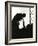 Silhouette of Man Kissing Reclining Woman's Hand-null-Framed Photo