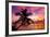 Silhouette of Palm Tree at Sunset-Philippe Hugonnard-Framed Photographic Print