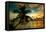 Silhouette of Palm Tree at Sunset-Philippe Hugonnard-Framed Premier Image Canvas
