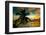 Silhouette of Palm Tree at Sunset-Philippe Hugonnard-Framed Photographic Print