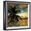 Silhouette of Palm Tree at Sunset-Philippe Hugonnard-Framed Photographic Print