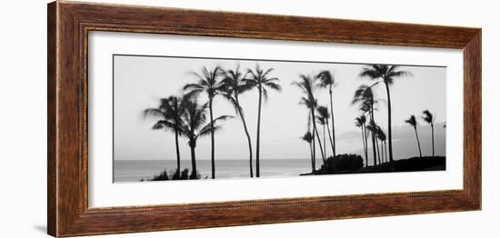 Silhouette of Palm Trees at Dusk, Hawaii, USA-null-Framed Photographic Print