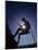 Silhouette of Rock Climber-null-Mounted Photographic Print