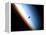 Silhouette of Space Shuttle Endeavour over Earth's Colorful Horizon-null-Framed Premier Image Canvas