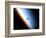 Silhouette of Space Shuttle Endeavour over Earth's Colorful Horizon-null-Framed Photographic Print