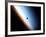 Silhouette of Space Shuttle Endeavour over Earth's Colorful Horizon-null-Framed Photographic Print