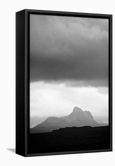 Silhouette of Stac Pollaidh Against Storm Sky, Viewed from Tanera More, Coigach and Assynt, UK-Niall Benvie-Framed Premier Image Canvas