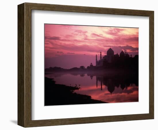 Silhouette of Taj Mahal, Agra, India-Mitch Diamond-Framed Photographic Print