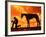 Silhouette of the Cowboy Sculpture, Henrietta, Texas, USA-Bill Bachmann-Framed Photographic Print