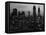 Silhouette of the Empire State Building and Other Buildings without Light During Wartime-Andreas Feininger-Framed Premier Image Canvas