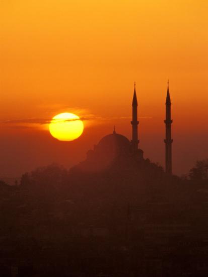 Silhouette Of The Faith Mosque At Sunset Istanbul Turkey Photographic Print Ali Kabas Art Com