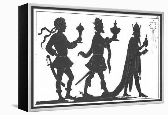 Silhouette of the Three Kings-English-Framed Premier Image Canvas