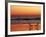 Silhouette of Two Chairs on the Beach-Mitch Diamond-Framed Photographic Print