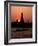 Silhouette of Wat Arun (Temple of the Dawn), at Sunset, on Banks of Chao Phraya River, Thailand-Richard Nebesky-Framed Photographic Print