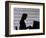 Silhouette of Woman Working on Computer-Bill Bachmann-Framed Photographic Print